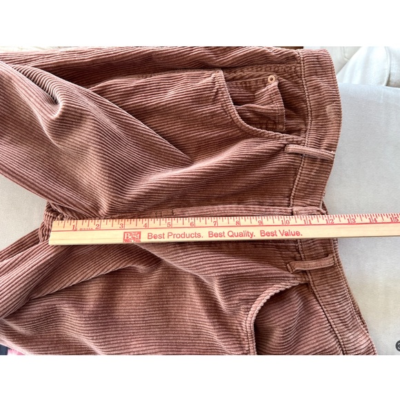 WE THE FREE Good Luck Mid Rise Corduroy Barrel Jeans in Withered Rose - 29 - Picture 14 of 15